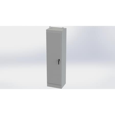 Saginaw Control & Engineering 3 Point Latch with Padlock/Keylock Handle Electrical Enclosures, 90 in H, 20 in D, 24 in W SCE-90EL2420FS